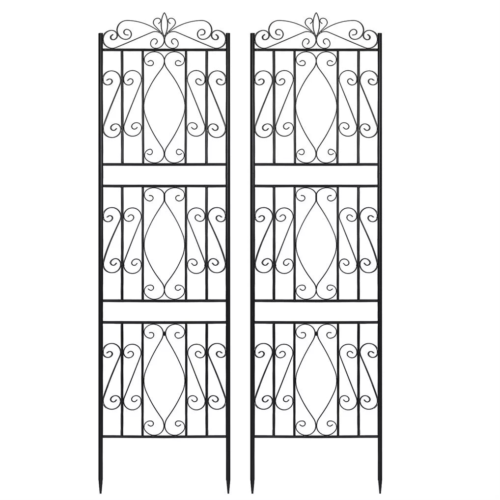 Metal Garden Trellis/Fence. Set of 2. 3 Designs