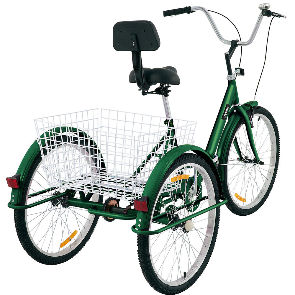 3 Wheel Foldable Tricycle 24'' Wheels 7 Speeds