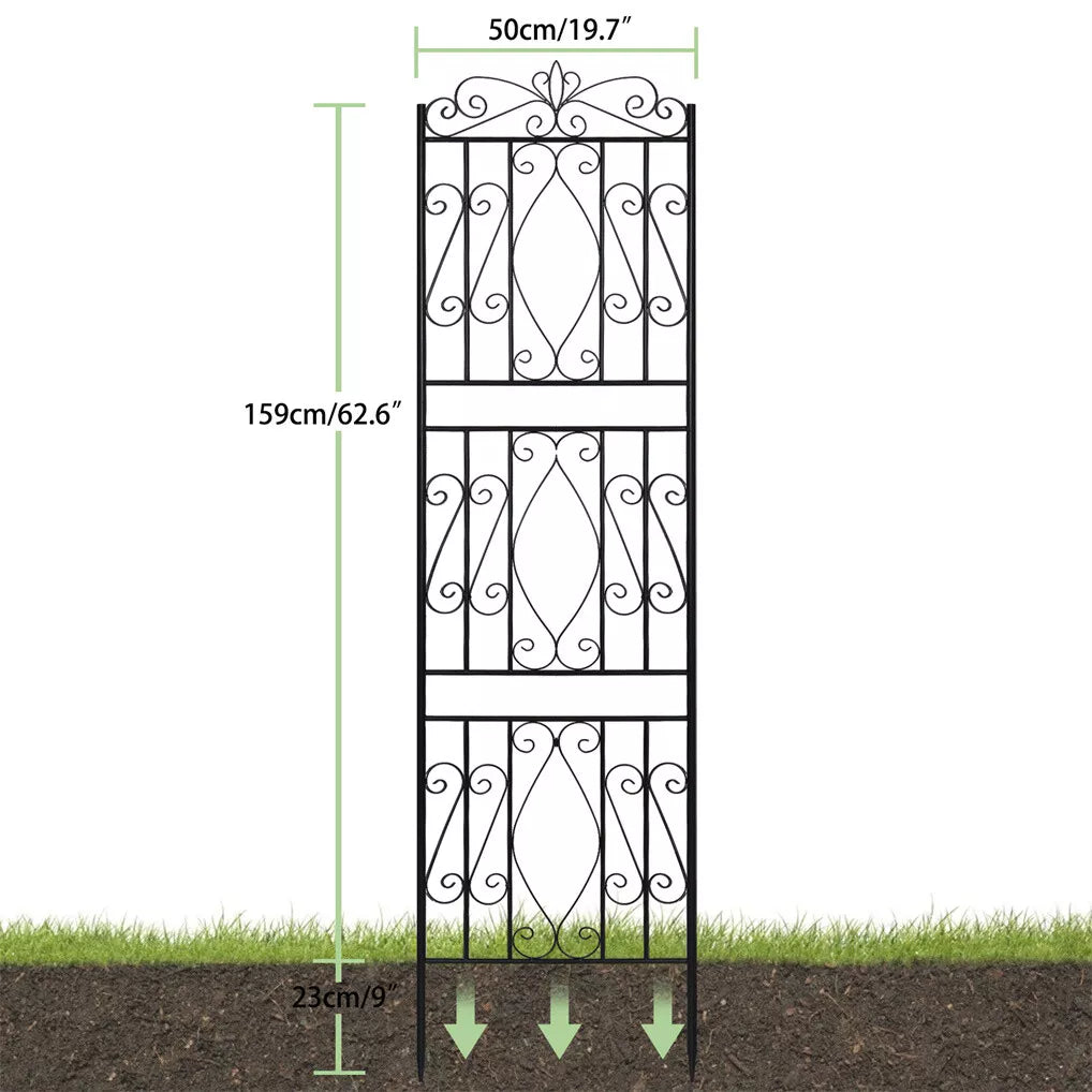 Metal Garden Trellis/Fence. Set of 2. 3 Designs