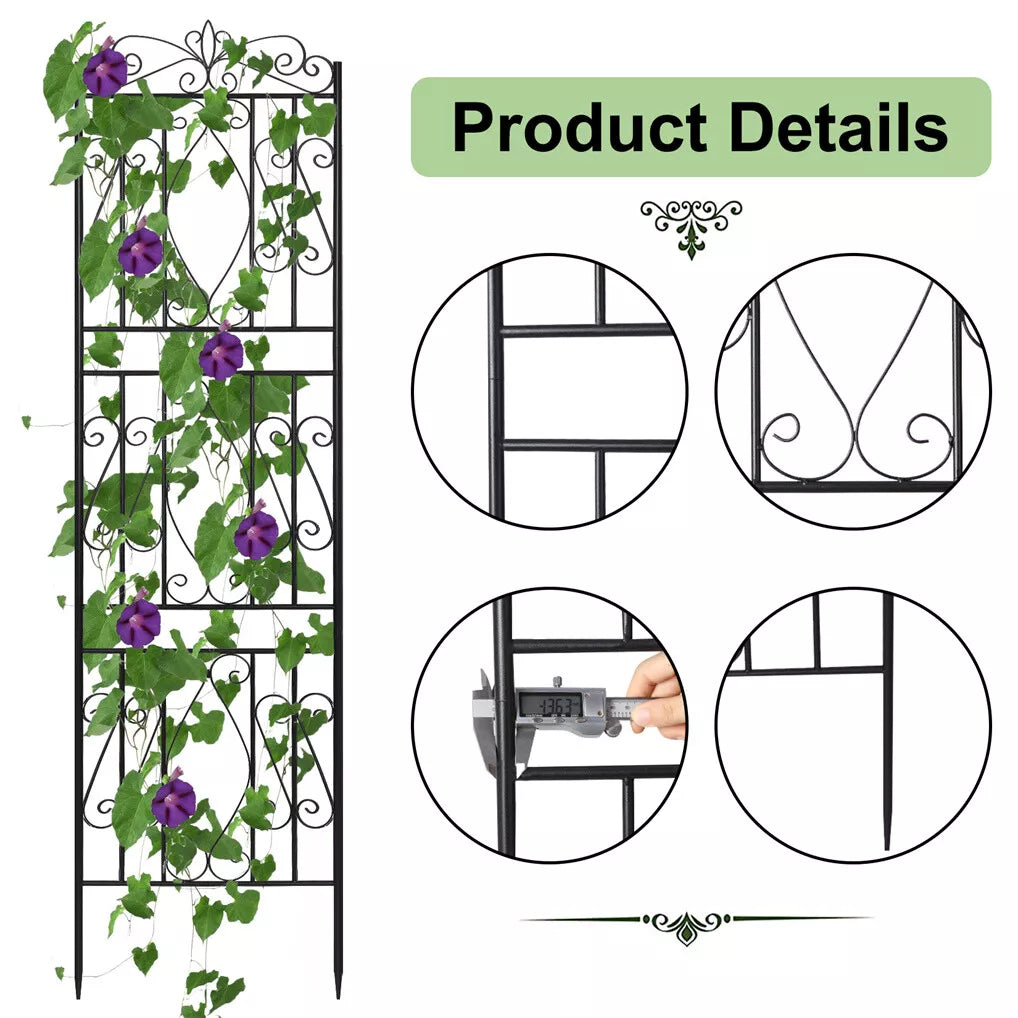 Metal Garden Trellis/Fence. Set of 2. 3 Designs