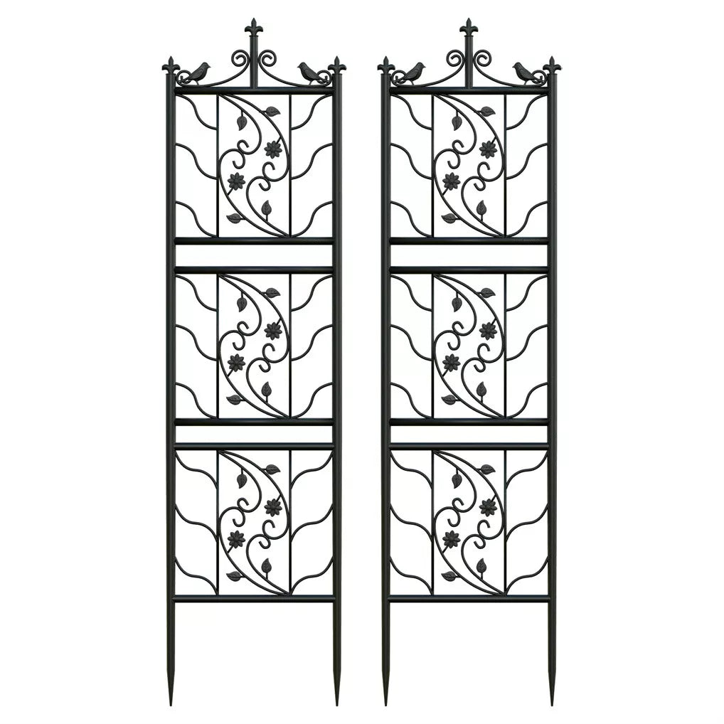 Metal Garden Trellis/Fence. Set of 2. 3 Designs