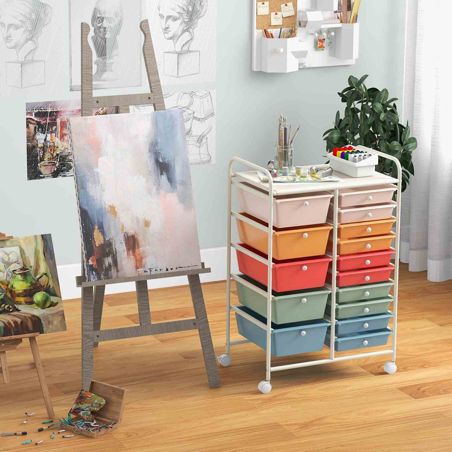 15 Drawer Rolling Storage