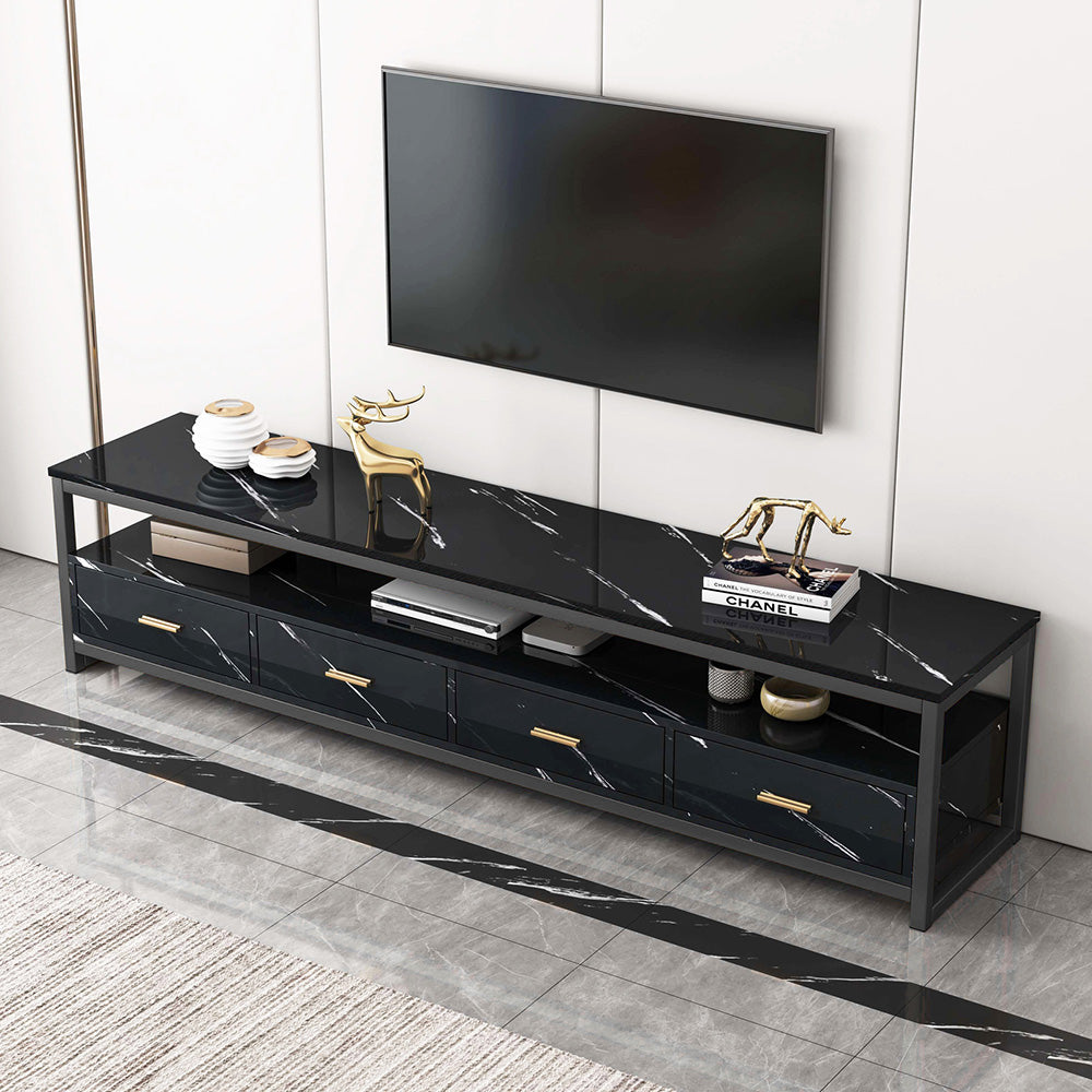 Luciano 2pc Luxury "Marble Look" Coffee Table & TV Cabinet