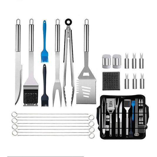 25pc Stainless Steel BBQ Tool Set