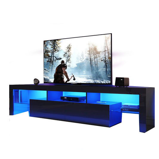 LED TV Cabinet Entertainment Centre : Black or White 3 Sizes