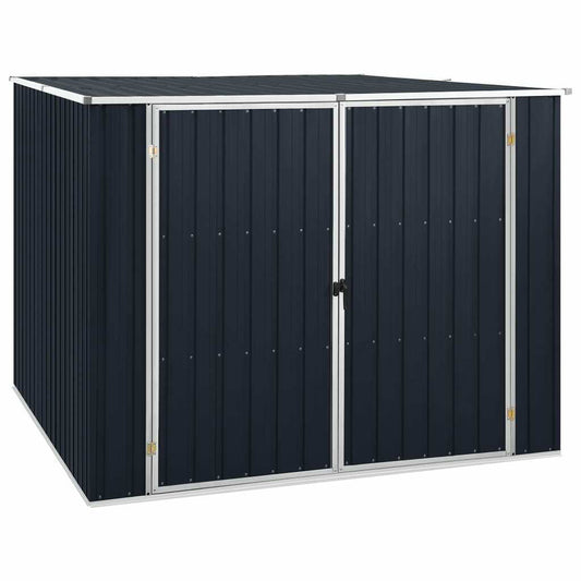 Square Galvanised Steel Garden Shed - 195x198x159 cm