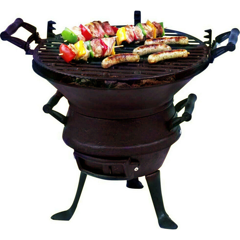 Sunset Cast Iron Camping Fire Pit & Cooking Stove