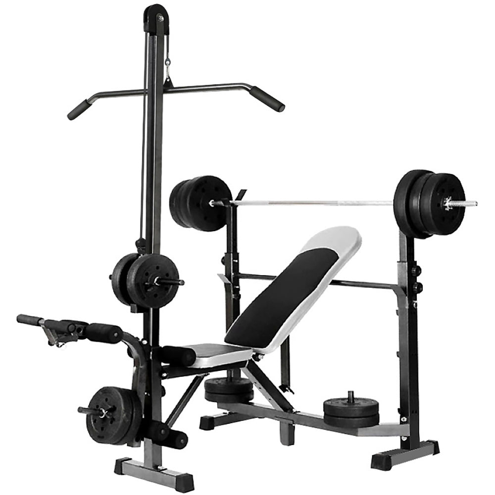 WorkMe! 6 In 1 Multi-Station Home Gym w/Bench Press & Pull Down