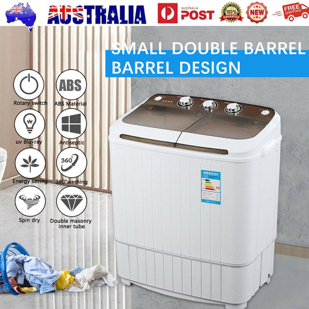 5KG Mini Portable Washing Machine w/Twin Tubs