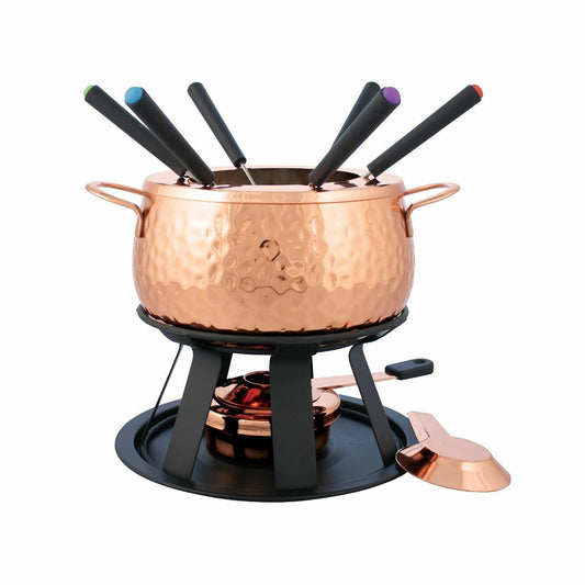 Lucerne 11 Pc Vintage Copper Fondue Set