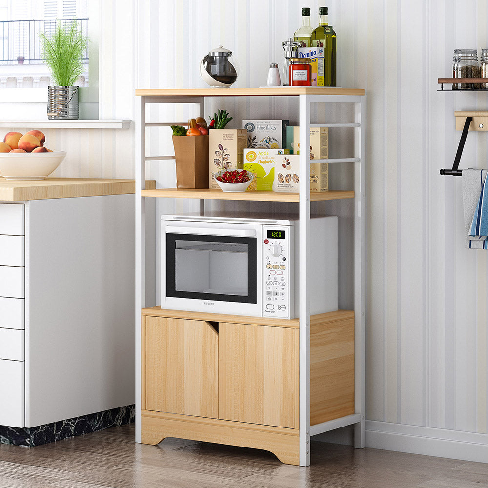 3-Level Kitchen Cabinet Organizer - Oak or White