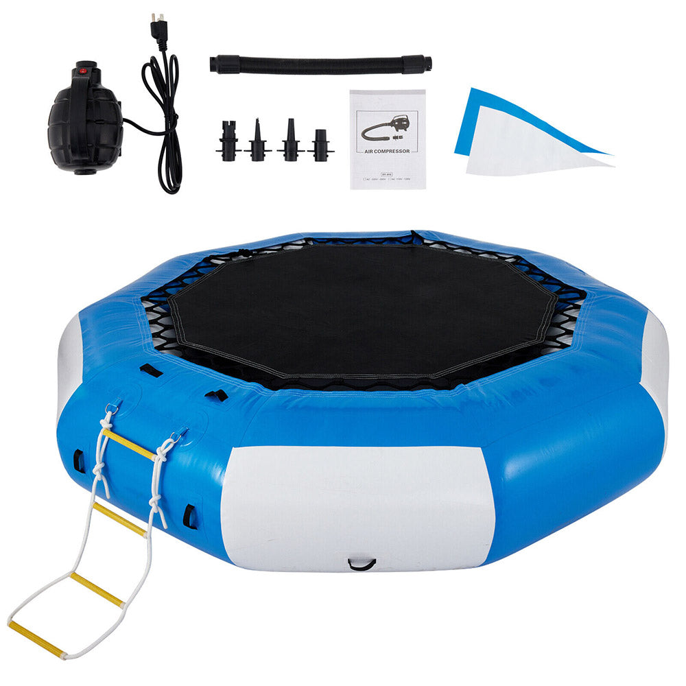 GoodTimes 4m Inflatable Water Trampoline/Floated w/ Ladder