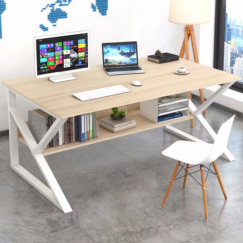 Motif  Wood & Metal Computer Desk with Shelf - 2 Sizes/3 Cols