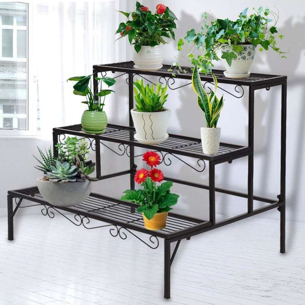 3-tier Metal Garden Plant Stand / Shelf Display Rack