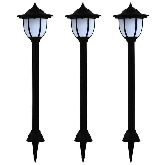 Outdoor LED Solar Lamps 3 pc set in Black