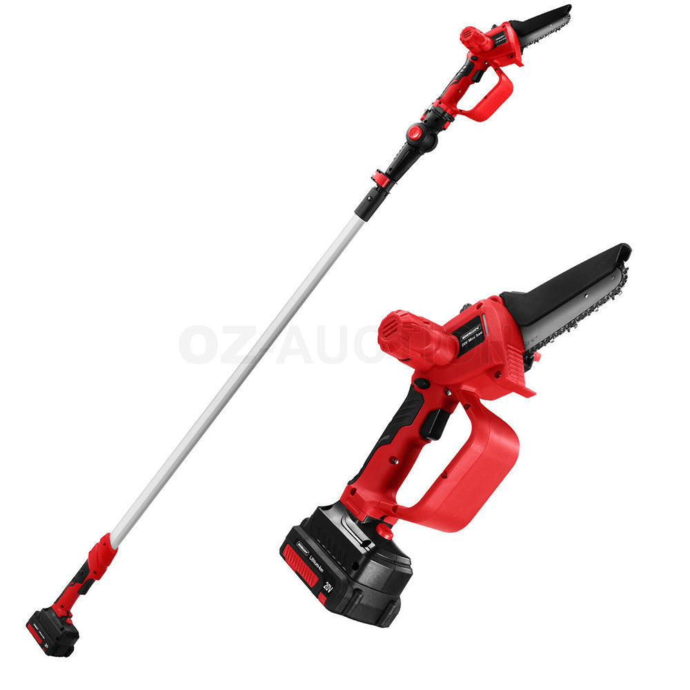 2 In 1 Cordless Electric Chainsaw w/Telescopic 1.78m Pole