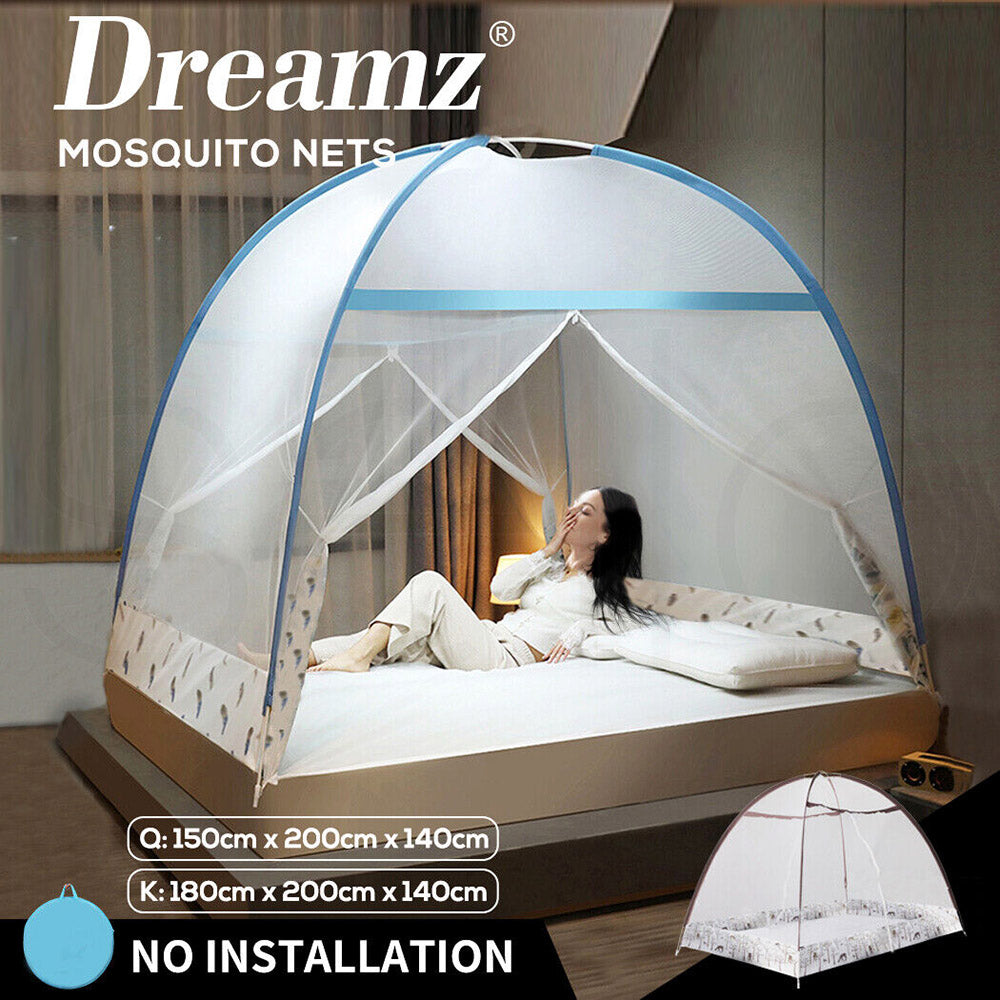 DreamLiving Mosquito Net Canopy/Dome w/Zipper & Storage Bag