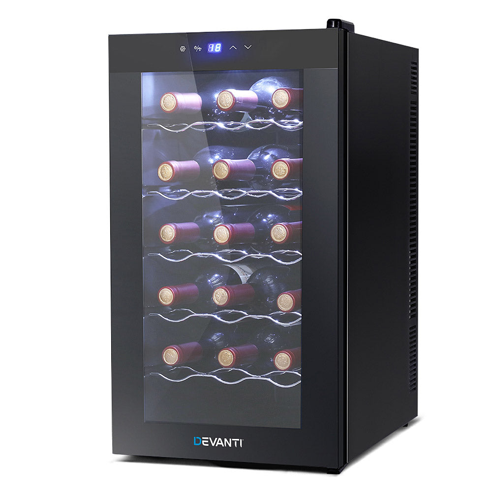 Rivoli Thermoelectric Chiller/Wine Cooler Fridge -4 Sizes w/Glass Door