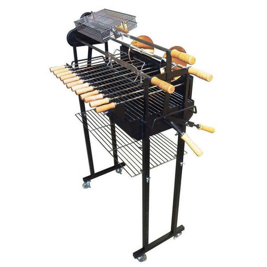 Argentine Churrasco Charcoal BBQ Spit Roaster Rotisserie Grill