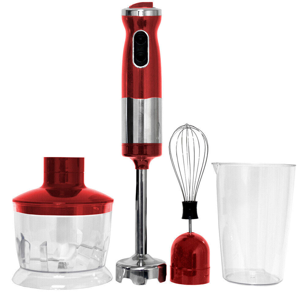 Electric Hand Stick Blender / Food Chopper & Mixer Beater in Red 700W