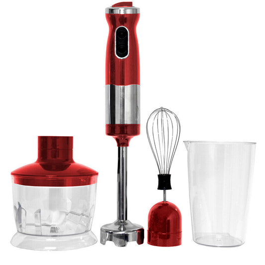 Electric Hand Stick Blender / Food Chopper & Mixer Beater in Red 700W