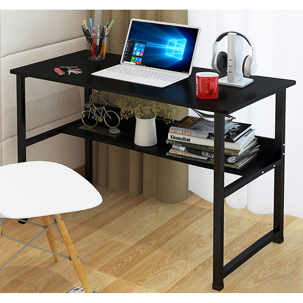 Supreme Wood & Metal Computer Desk with Shelf