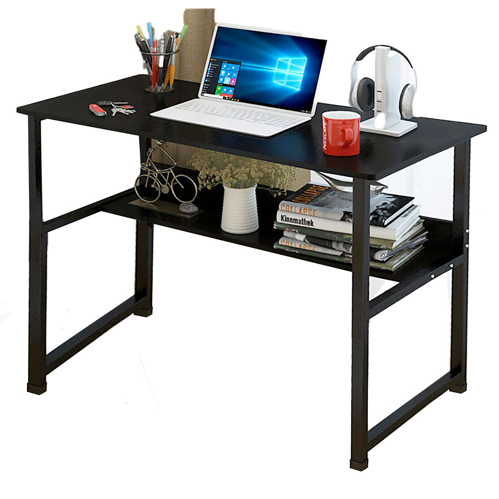 Supreme Wood & Metal Computer Desk with Shelf