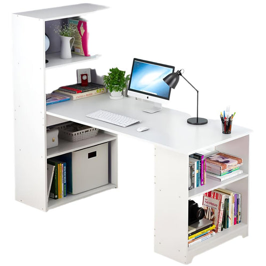 Revel Workstation/Computer Desk with 6 Storage Shelves