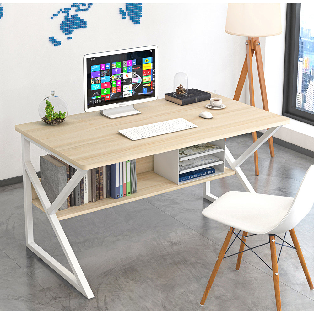 Motif  Wood & Metal Computer Desk with Shelf - 2 Sizes/3 Cols