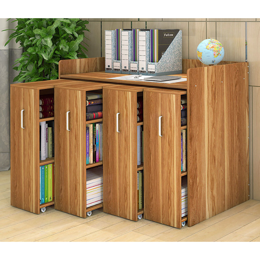 Vivida Vertical Cabinet/Filing-Shelving System 4-Drawers in Natural Oak or White - Deluxe Home Delight