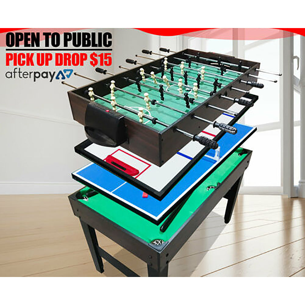 4-In-1 Soccer / Pool / Air Hockey / Table Tennis Game Table - 4FT - Deluxe Home Delight