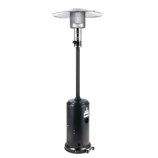 Silva Portable Gas Patio Heater - Black with Silver - Deluxe Home Delight