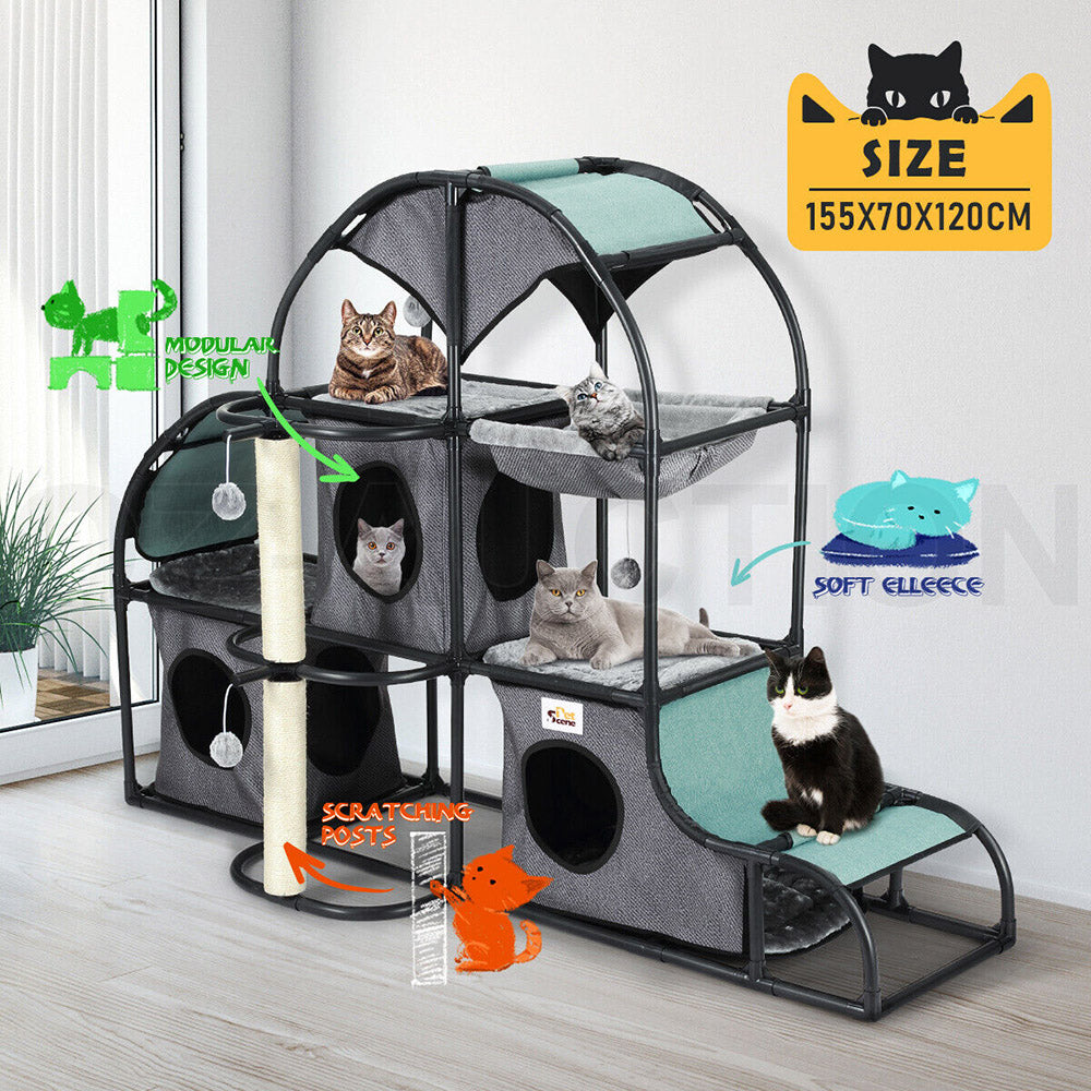 Meow! Multi-Tier Cat Scratching Post/Tower