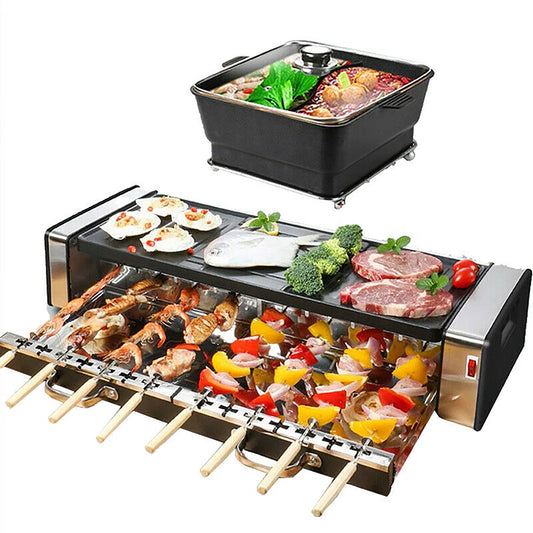 Electric 2 in 1 Skewer Grill and Hotpot