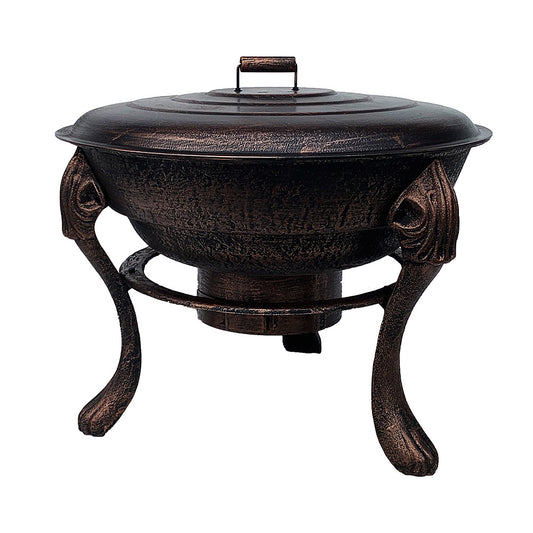 Volcano Antique Gold Firepit BBQ with Lid + Grill