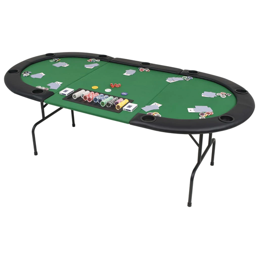 Casino-Style Oval Poker Table for 9 Players