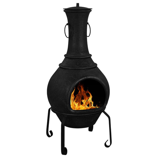 Revere Giant Chiminea - Black or Bronze Cast Iron