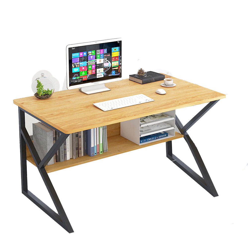 Motif  Wood & Metal Computer Desk with Shelf - 2 Sizes/3 Cols