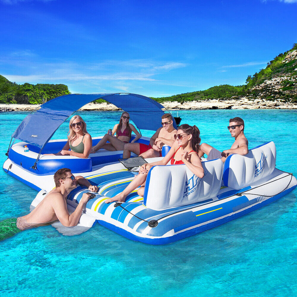 Tahiti Inflatable Float Island w/Shade - 6-person