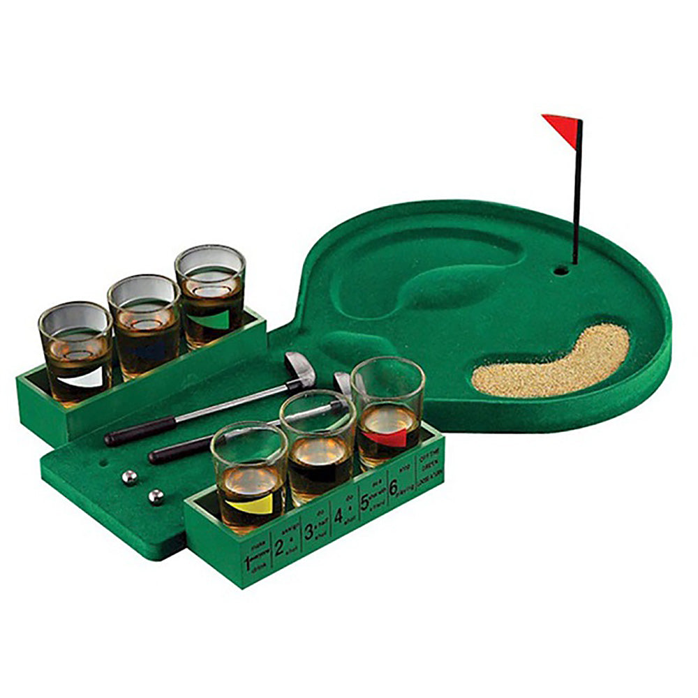 Mini Golf Drinking Game w/Glasses - Deluxe Home Delight