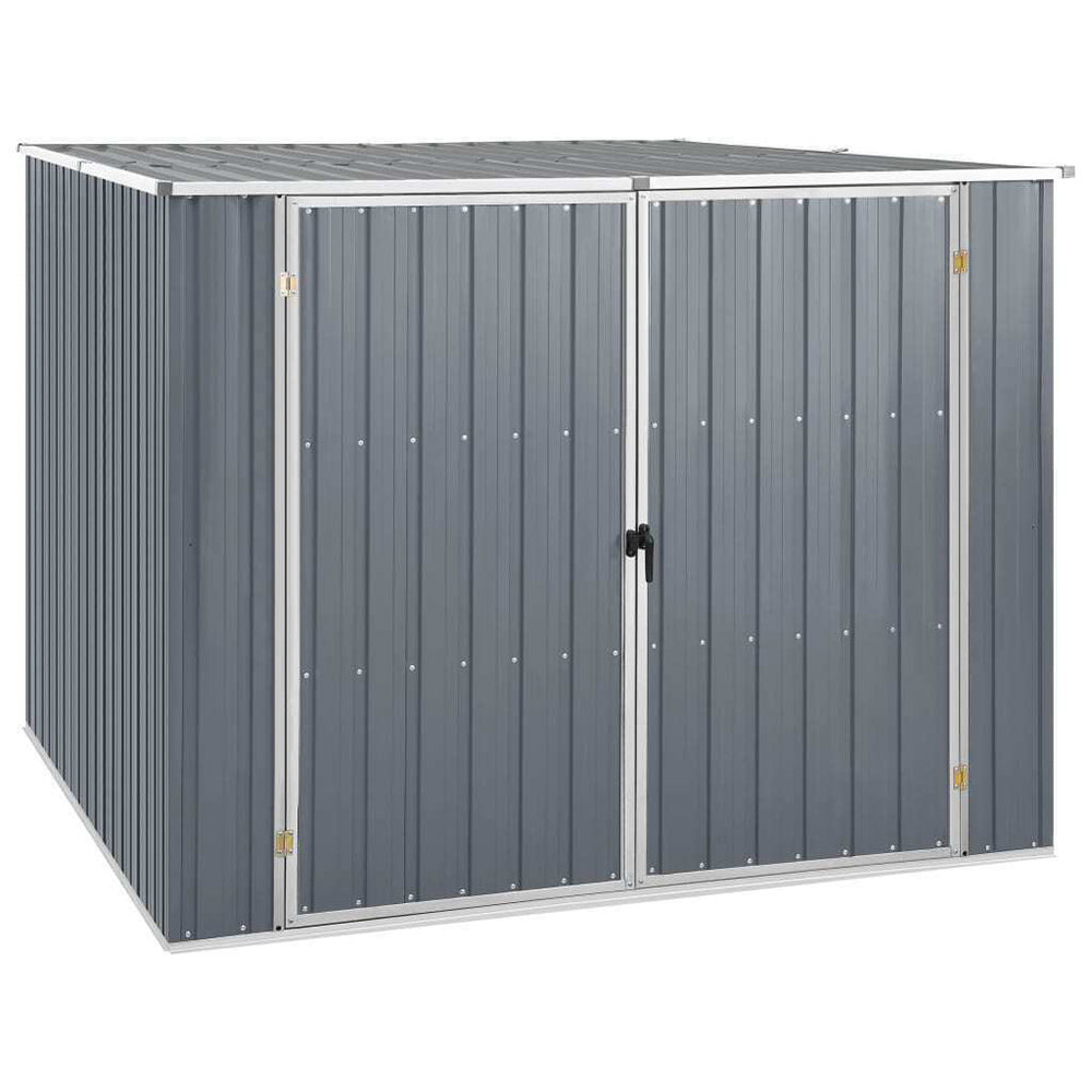 Square Galvanised Steel Garden Shed - 195x198x159 cm