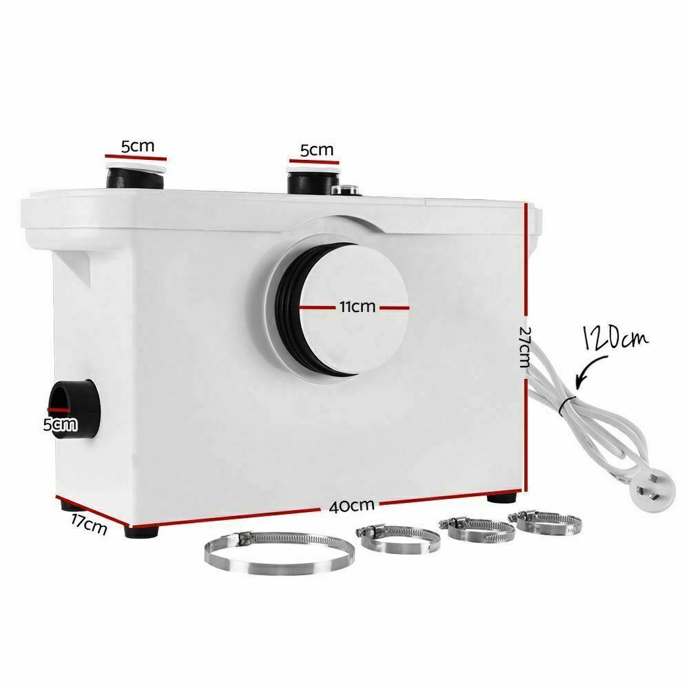 Macerator Sewerage Pump Toilet Disposal Unit - 300L/Min, 7M Vertucak Lift - Deluxe Home Delight