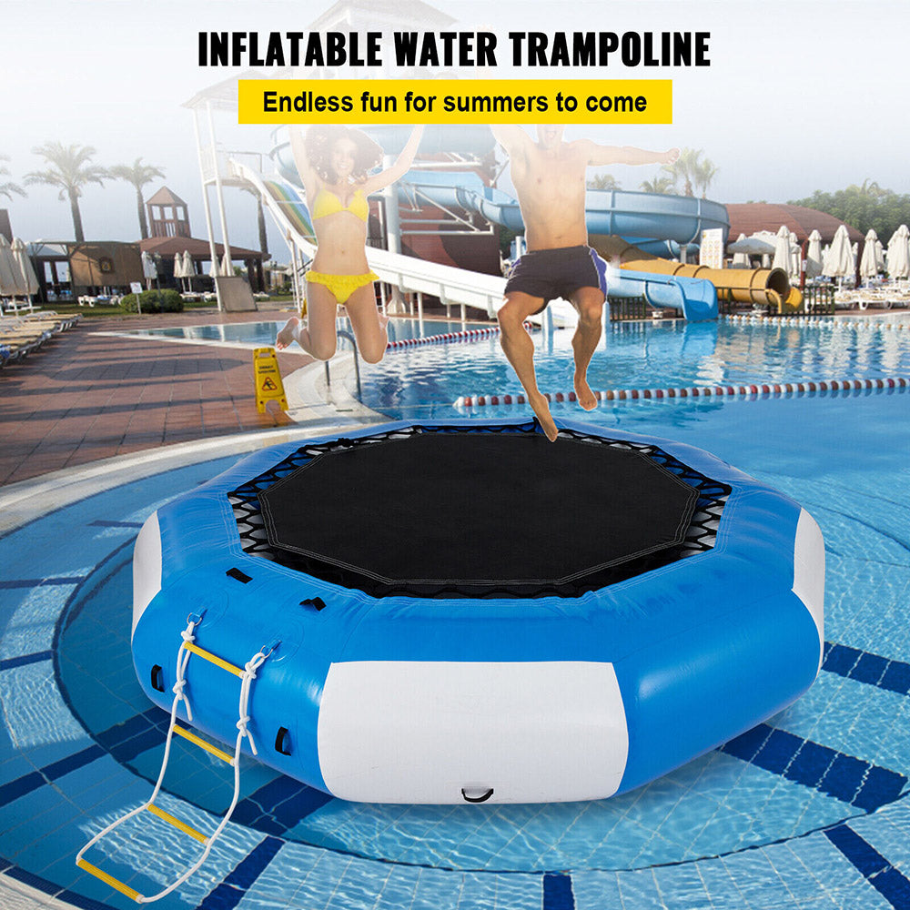 GoodTimes 4m Inflatable Water Trampoline/Floated w/ Ladder