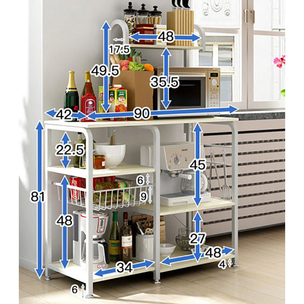 Kitchen Workbench & Organizer w/Storage Shelf - Deluxe Home Delight