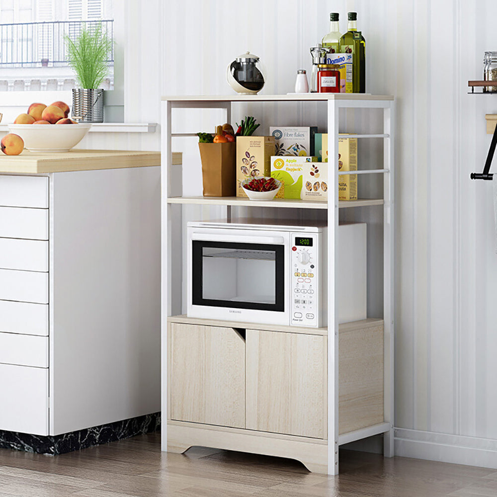 3-Level Kitchen Cabinet Organizer - Oak or White