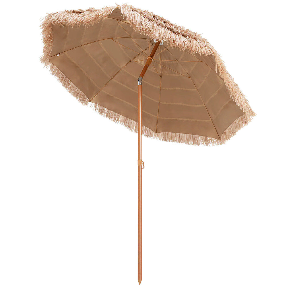 Thatched Portable Tiki Beach & Patio Umbrella - 2 Sizes