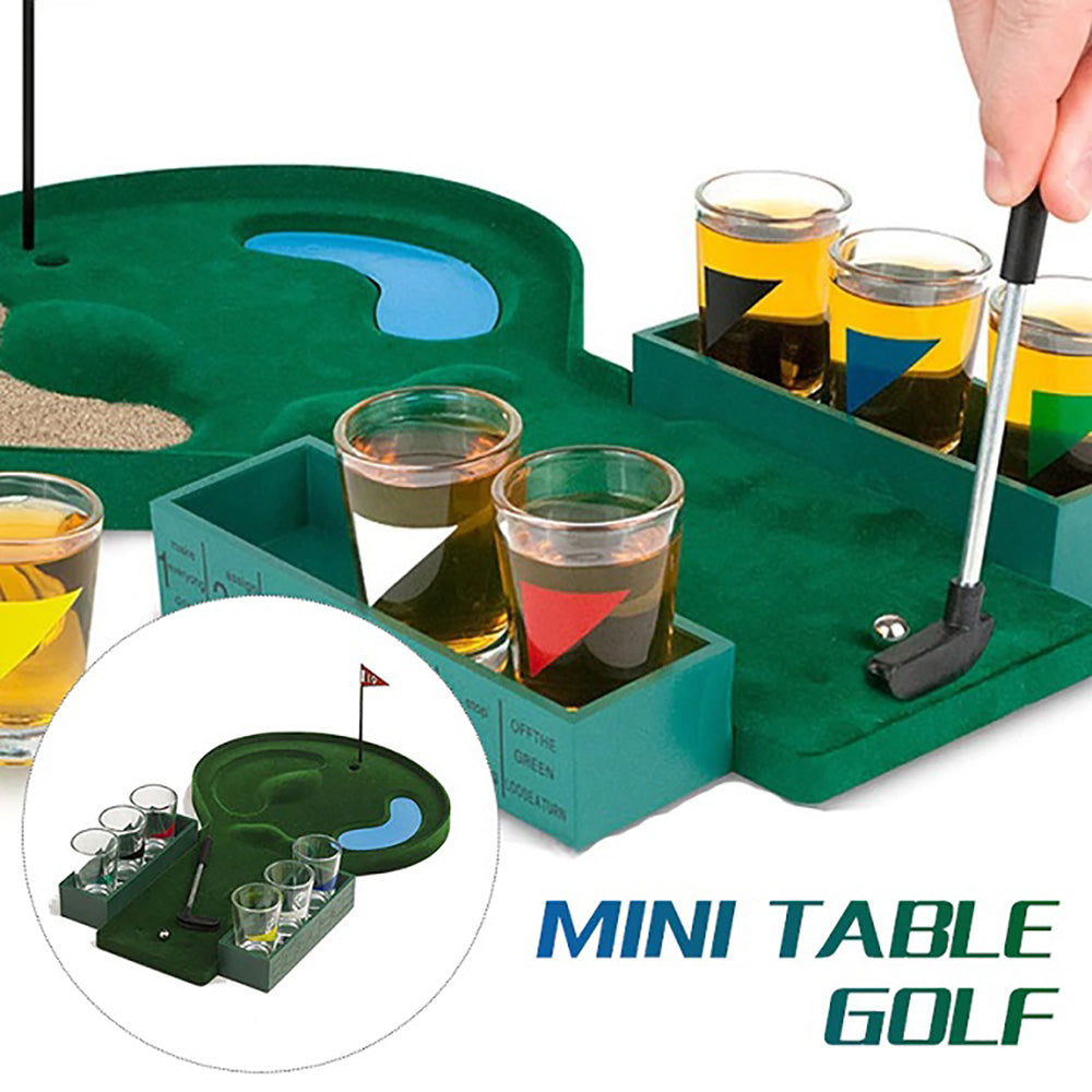 Mini Golf Drinking Game w/Glasses - Deluxe Home Delight