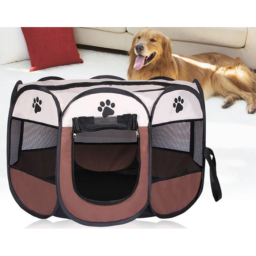 Pet/Dog/Cat Portable Foldable Playpen & Carrier - 2 Sizes - Deluxe Home Delight