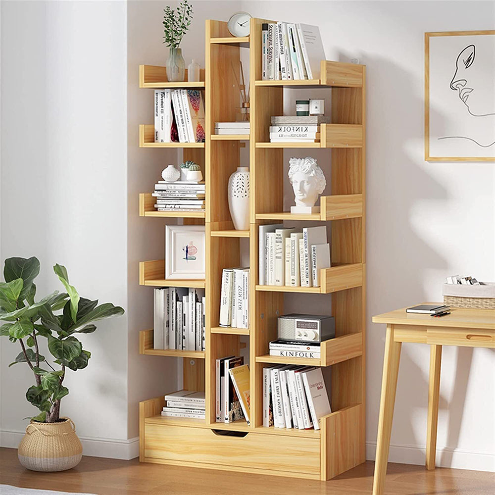 Adrina 18-Shelf Bookcase & Display Cabinet w/Multiple Storage