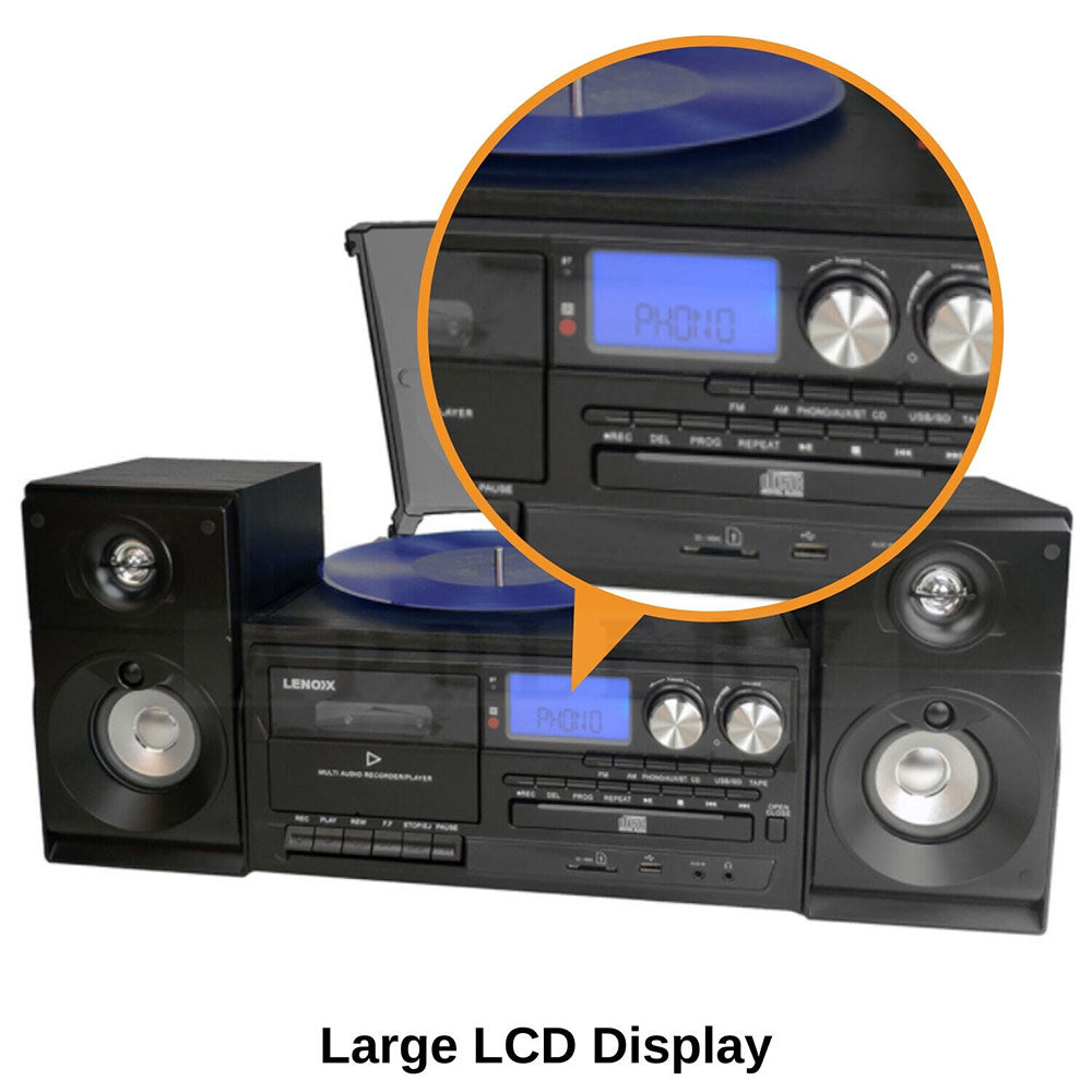 LivingLife Complete Home Entertainment Hi Fi System - Turntable,. CD Player, MP3, Speakers, Earphones